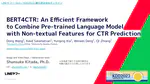 [Journal Club] BERT4CTR: An Efficient Framework to Combine Pre-trained Language Model with Non-textual Features for CTR Prediction (KDD'23)