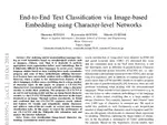 End-to-End Text Classification via Image-based Embedding using Character-level Networks