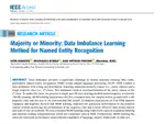 Majority or Minority: Data Imbalance Learning Method for Named Entity Recognition